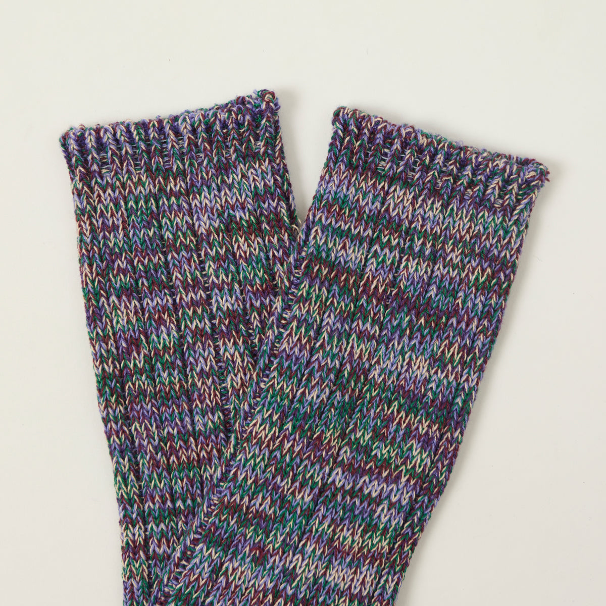 Anonymous Ism 5 Colour Mix Crew Sock - Purple