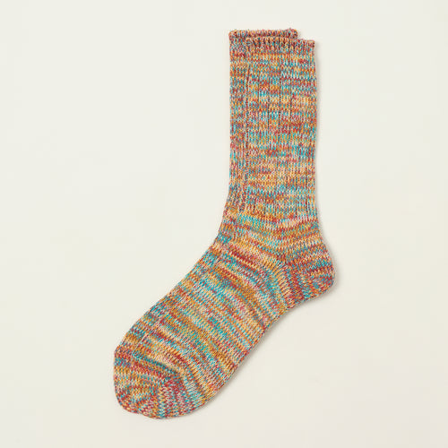 Anonymous Ism 5 Colour Mix Crew Sock - Red