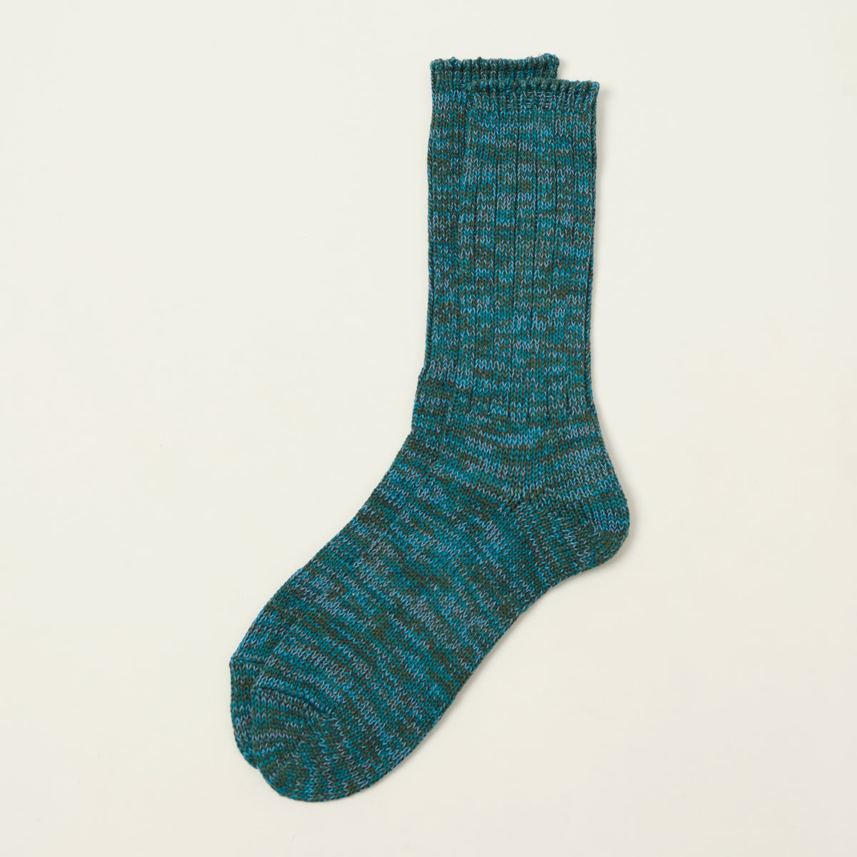 Anonymous Ism 5 Colour Mix Crew Sock - Turquoise