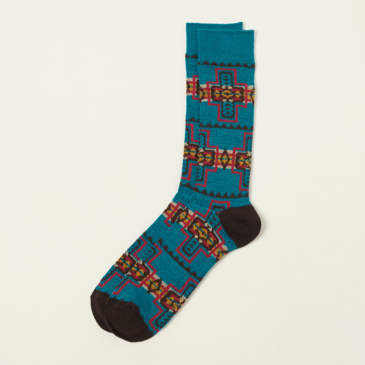 Anonymous Ism Native Pattern Crew Sock - Blue