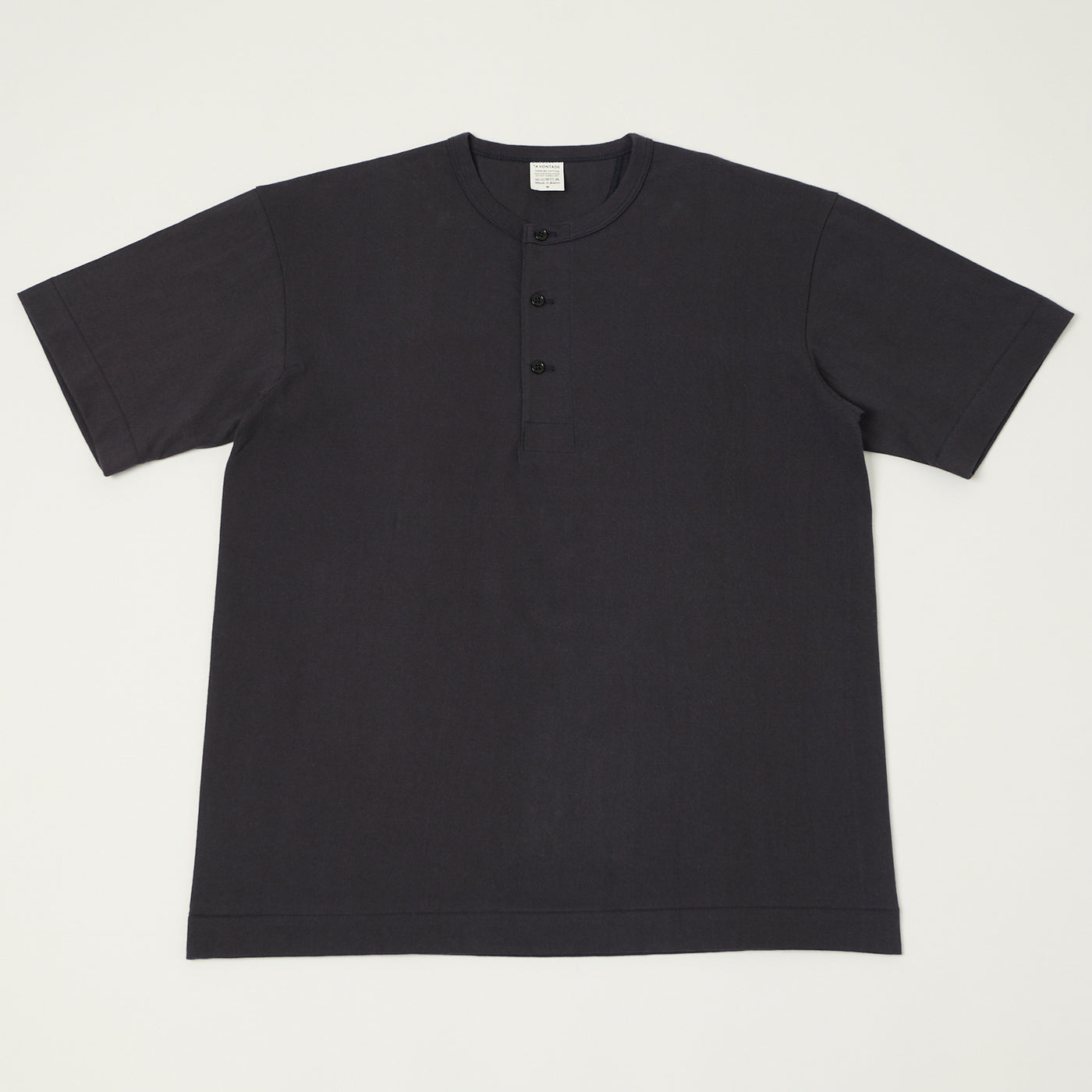 A Vontade Henley T-Shirt - Fade Navy