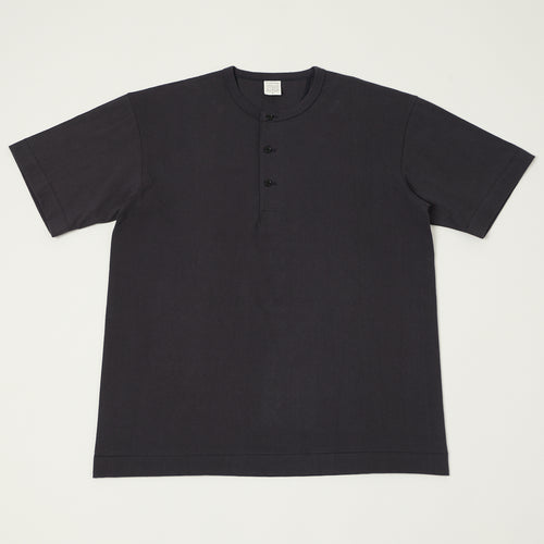 A Vontade Henley T-Shirt - Fade Navy