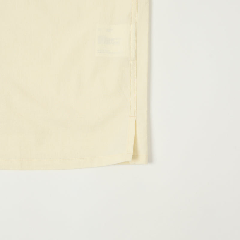 A Vontade S/S Open Collar Shirt - Ecru