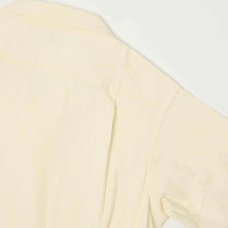 A Vontade S/S Open Collar Shirt - Ecru