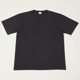 A Vontade S/S Henley T-Shirt - Fade Navy