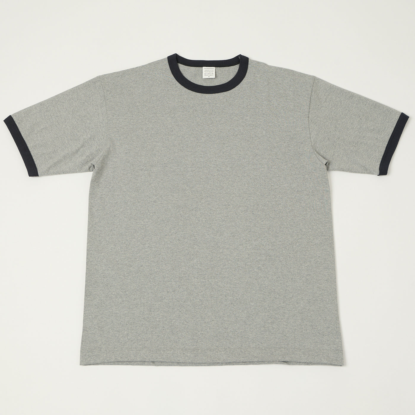 A Vontade Ringer T-Shirt - Grey/Ink