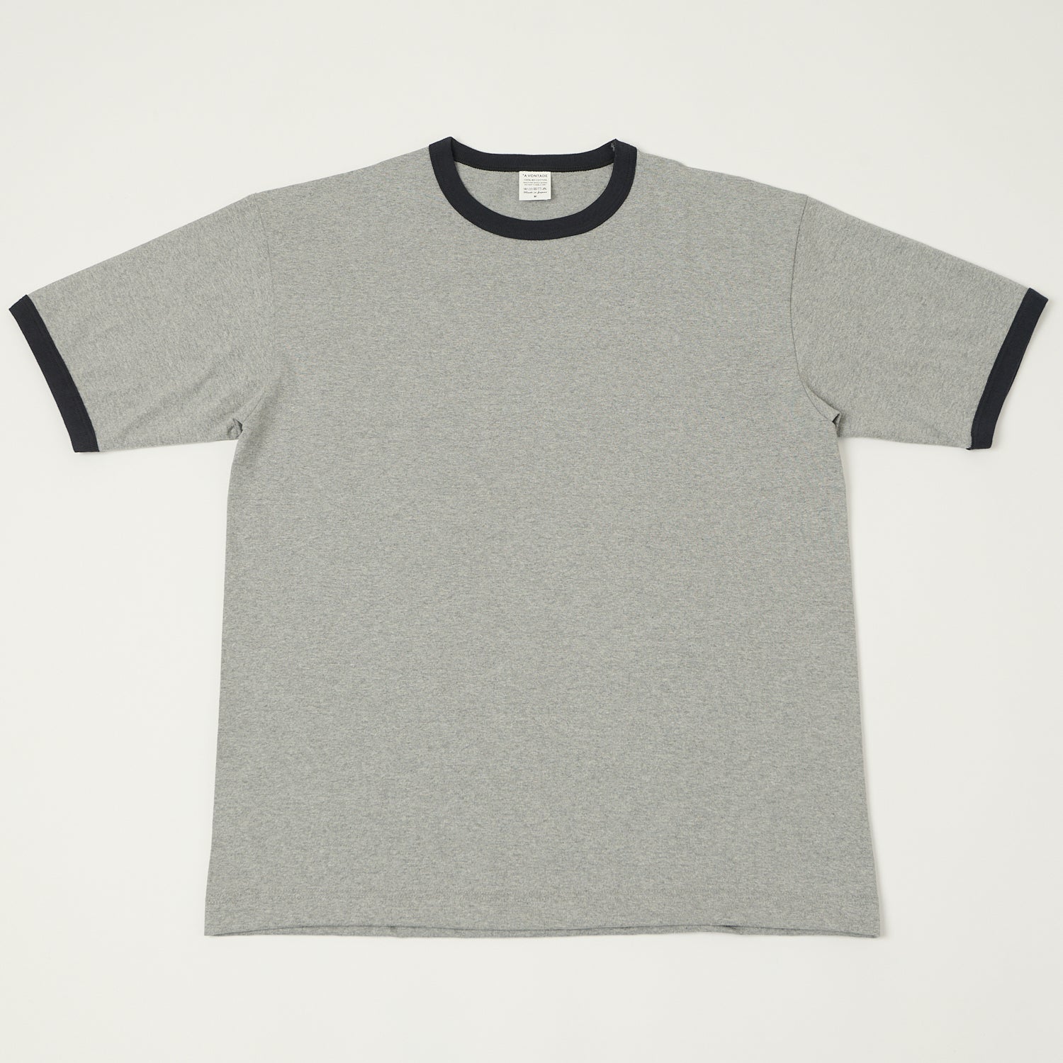 A Vontade Ringer T-Shirt - Grey/Ink
