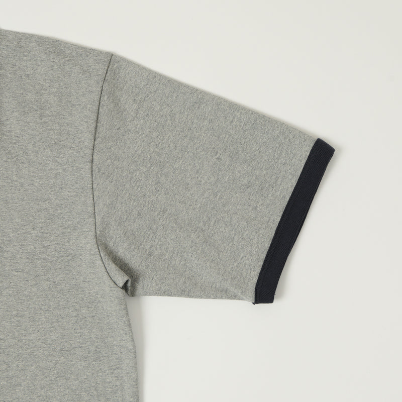 A Vontade Ringer T-Shirt - Grey/Ink