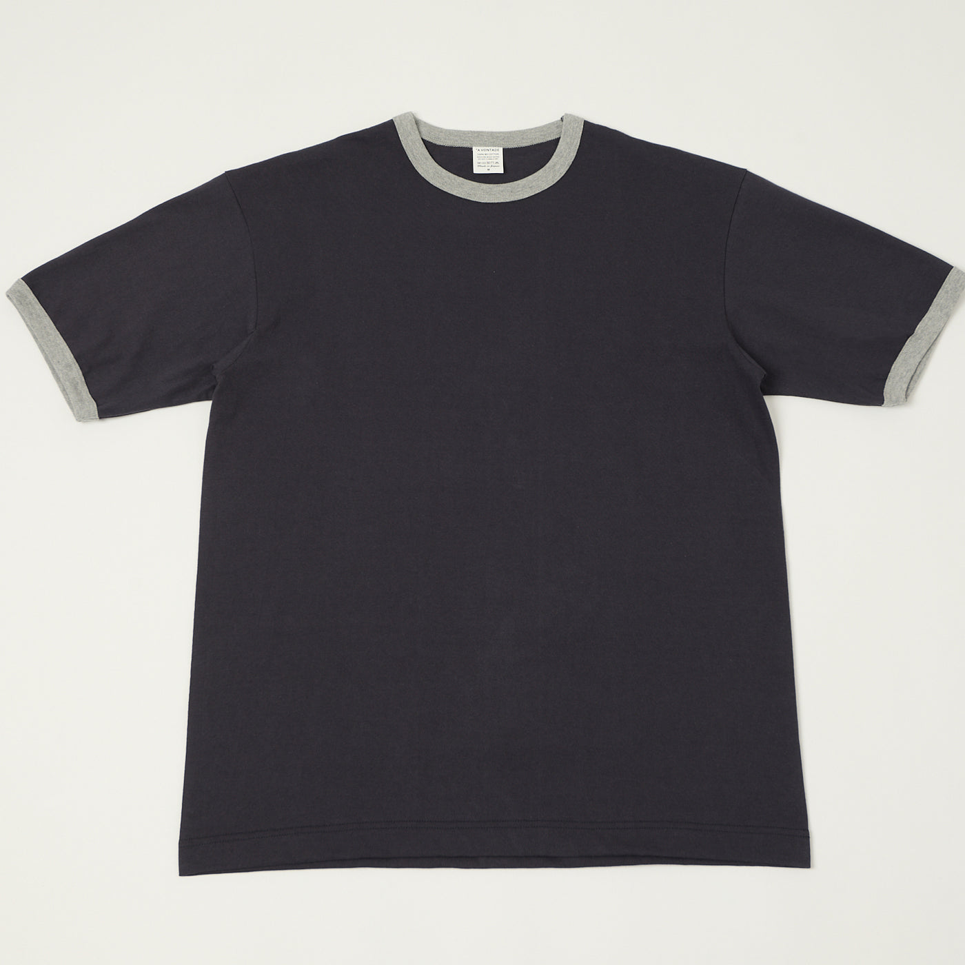 A Vontade Ringer T-Shirt - Fade Navy/Grey