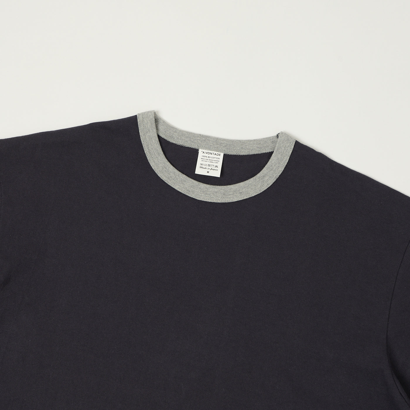 A Vontade Ringer T-Shirt - Fade Navy/Grey