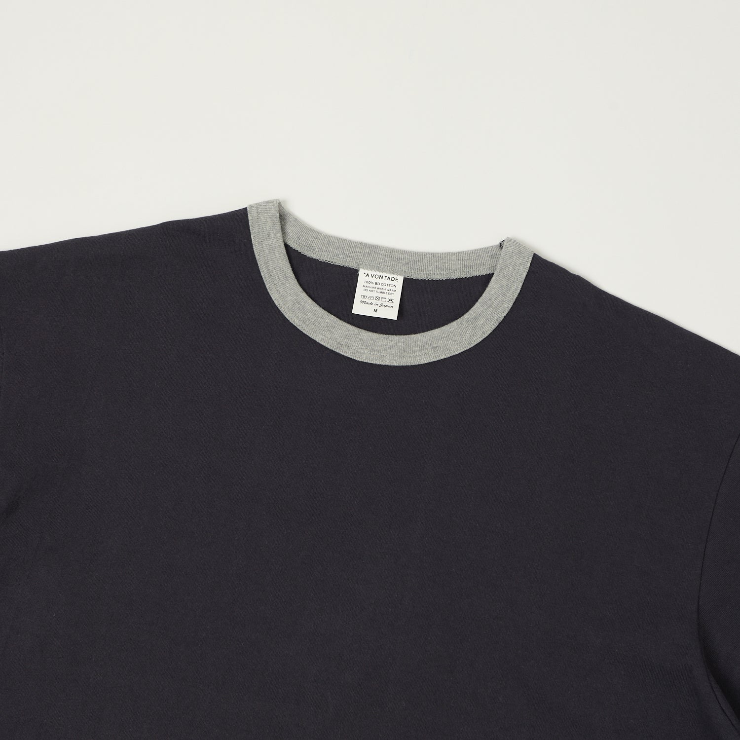 A Vontade Ringer T-Shirt - Fade Navy/Grey