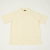 A Vontade S/S Open Collar Shirt - Ecru