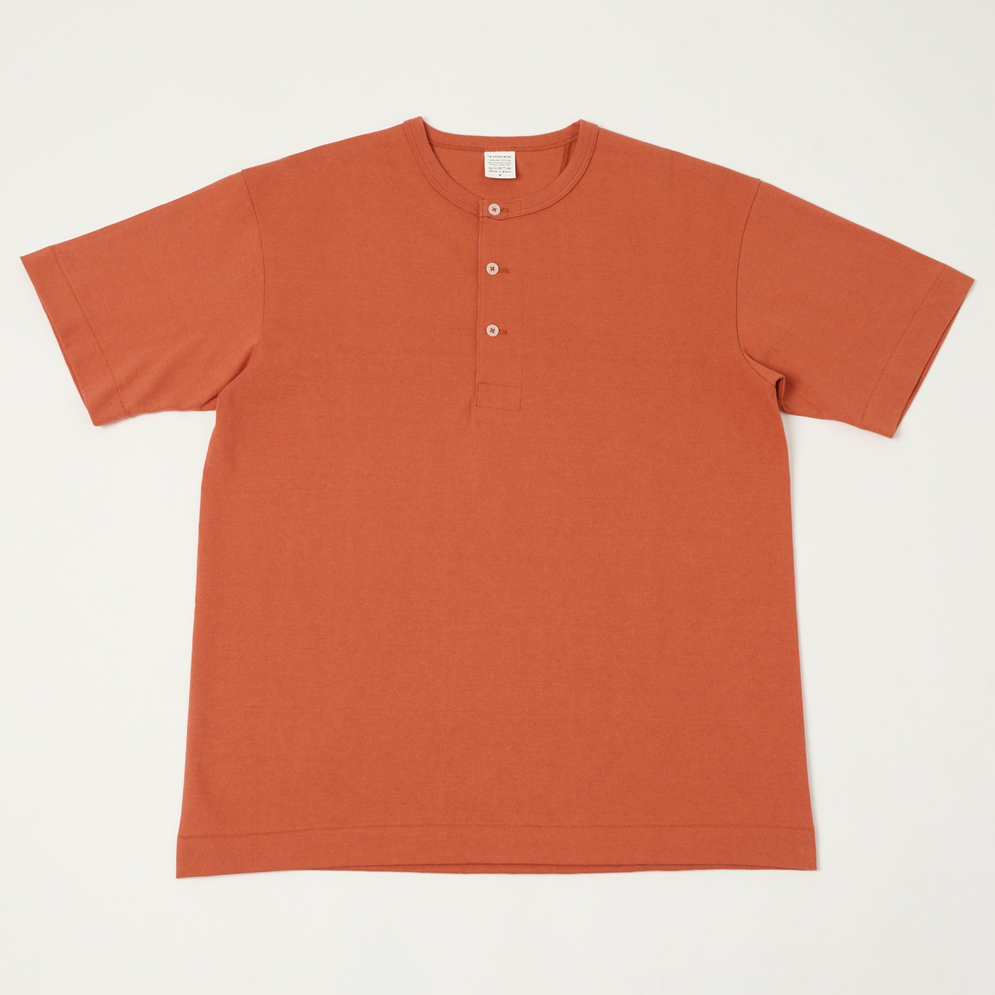 A Vontade Henley T-Shirt - Sunburn Red