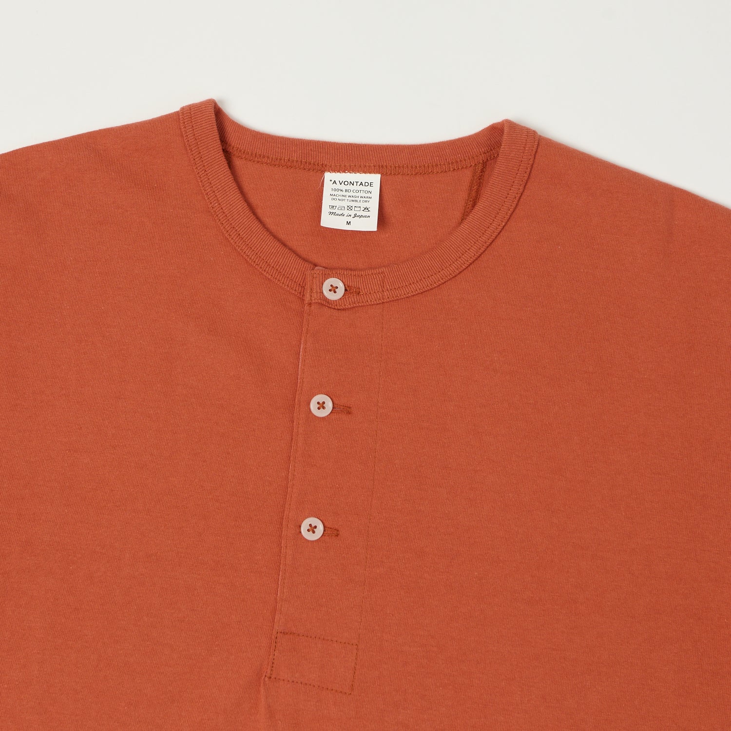 A Vontade Henley T-Shirt - Sunburn Red