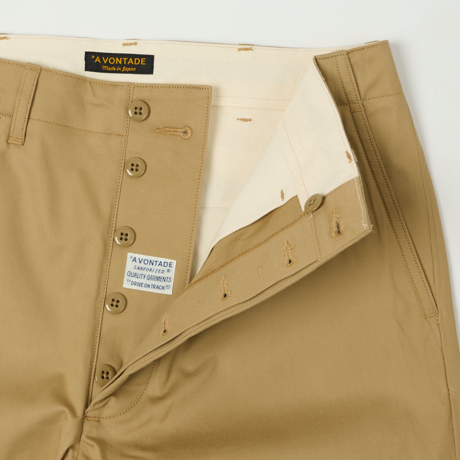 A Vontade Wide Fit Chino Trouser - Beige