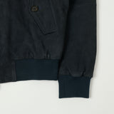 Baracuta G9 Suede Harrington Jacket - Navy