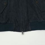 Baracuta G9 Suede Harrington Jacket - Navy