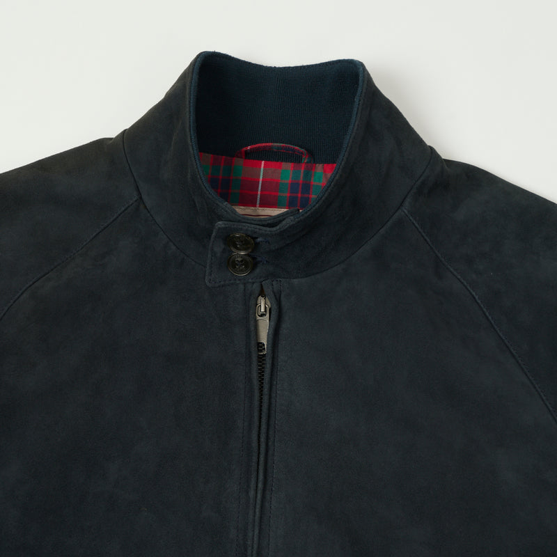 Baracuta G9 Suede Harrington Jacket - Navy