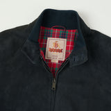 Baracuta G9 Suede Harrington Jacket - Navy