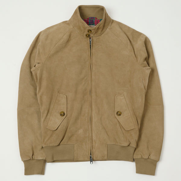 Baracuta G9 Suede Harrington Jacket - Storm Gray