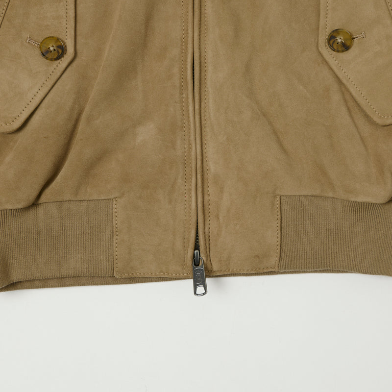 Baracuta G9 Suede Harrington Jacket - Storm Gray