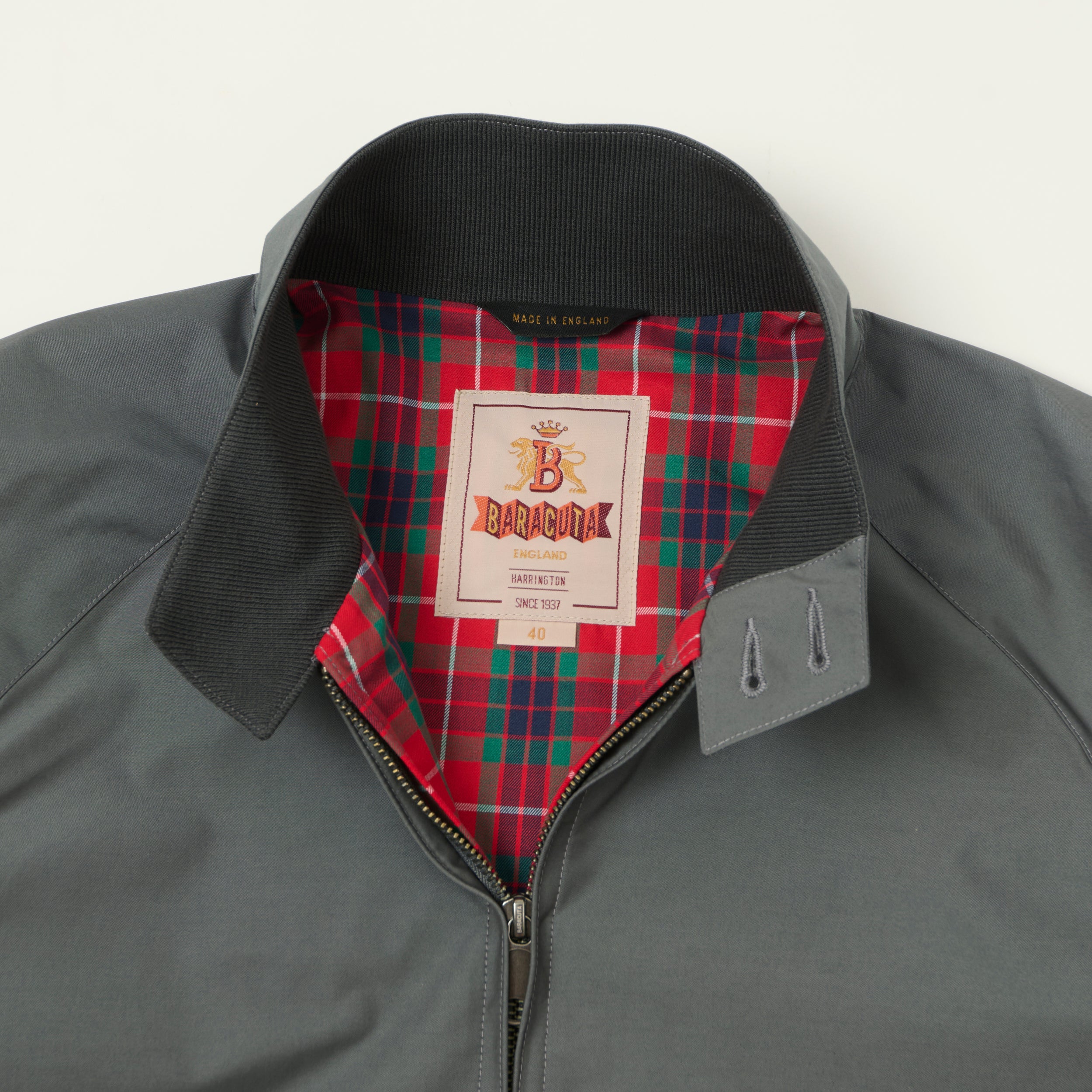 Baracuta G9 'Baracuta Cloth' Harrington Jacket - Slate Grey – SON