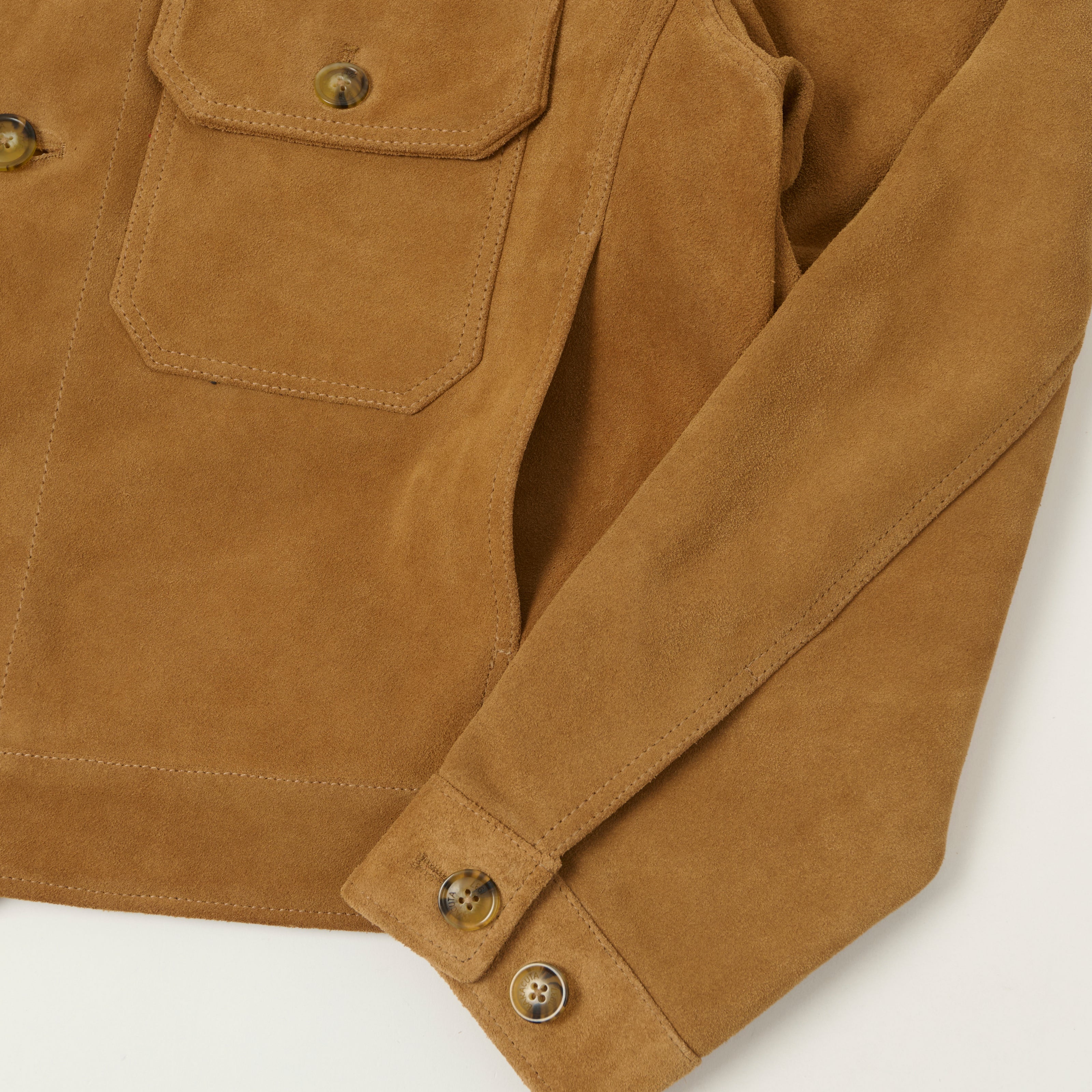 Baracuta 'Roughout Rider' Suede Type I Jacket - Tobacco