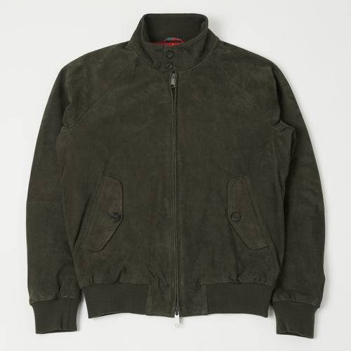 Baracuta G9 Suede Harrington Jacket - Green