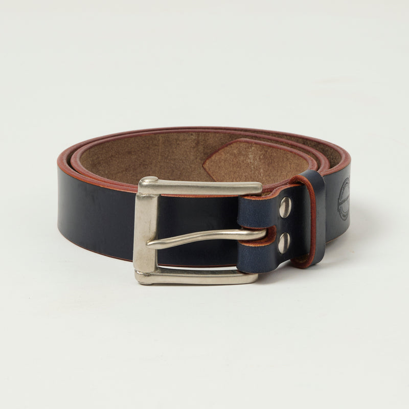 Barnes & Moore Garrison Belt - Indigo/Nickel