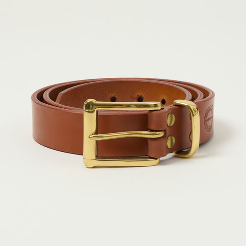 Barnes & Moore Garrison Belt - Harness Tan/Brass