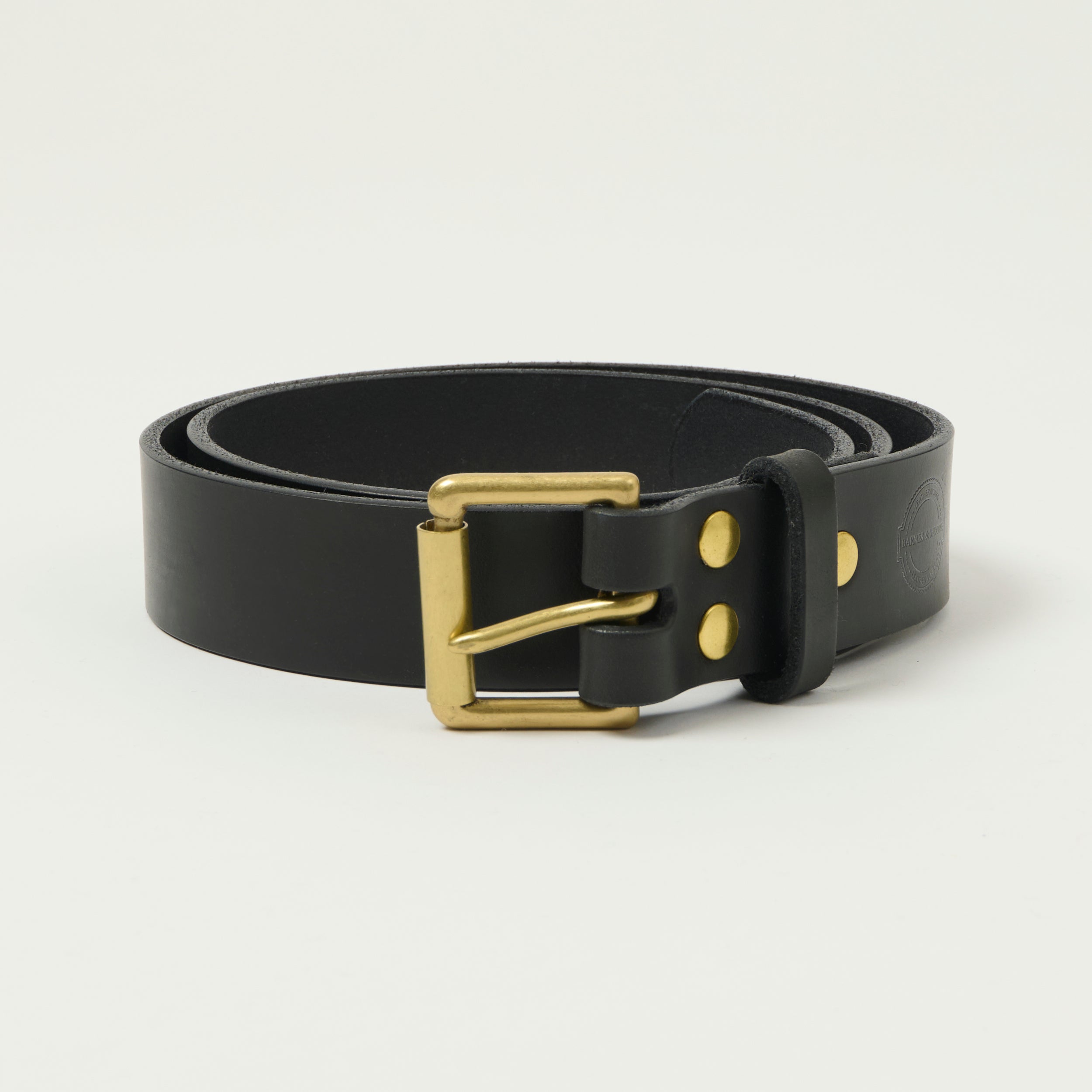 Barnes & Moore Roller Belt - Black/Brass