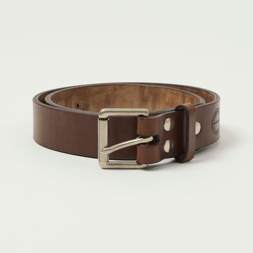 Barnes & Moore Roller Belt - Oak Bark Conker/Nickel