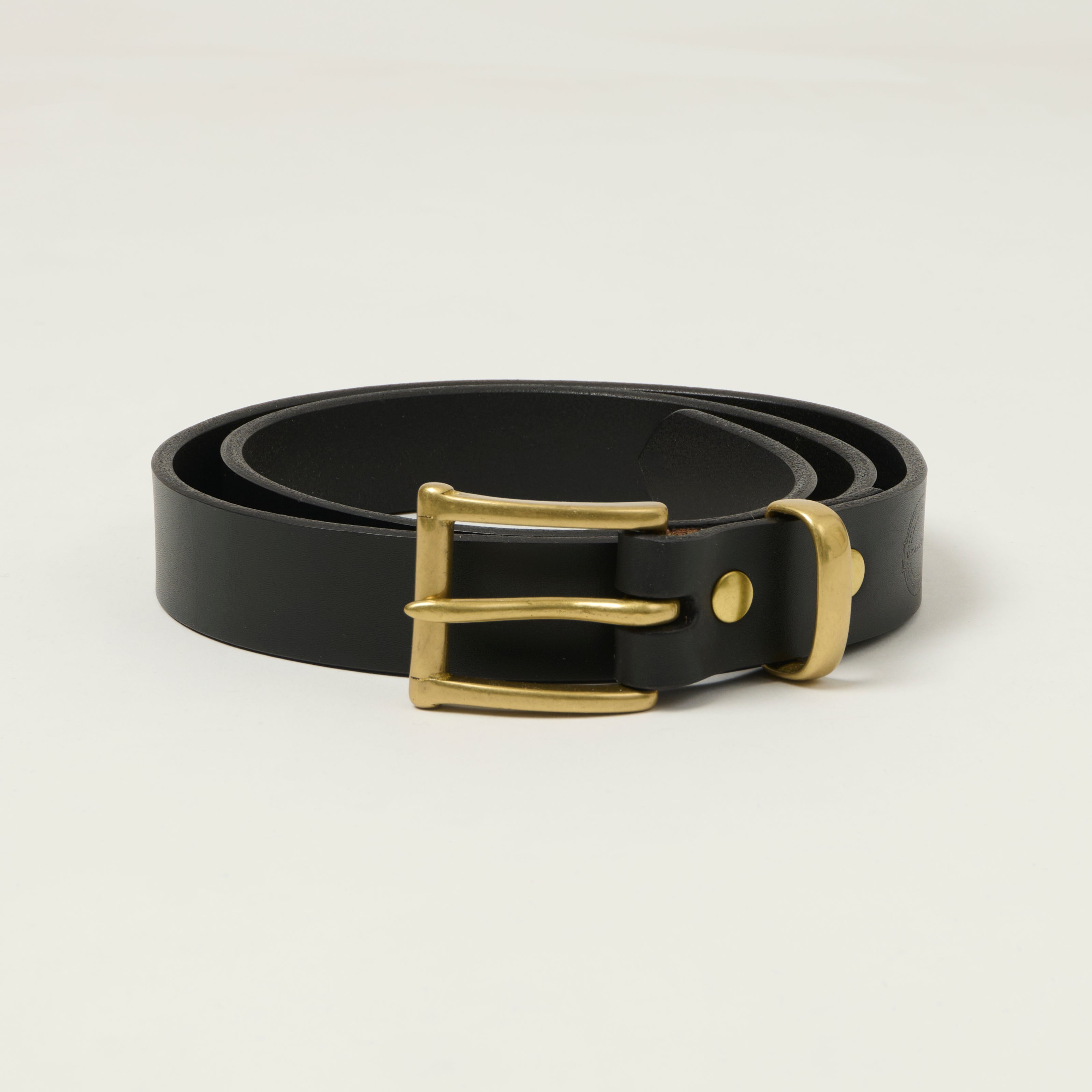 Barnes & Moore Slim Belt - Black/Brass