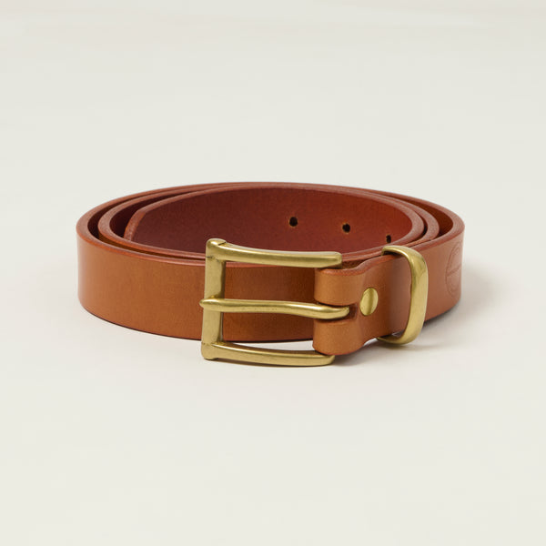 Barnes & Moore Slim Belt - Harness Tan/Brass