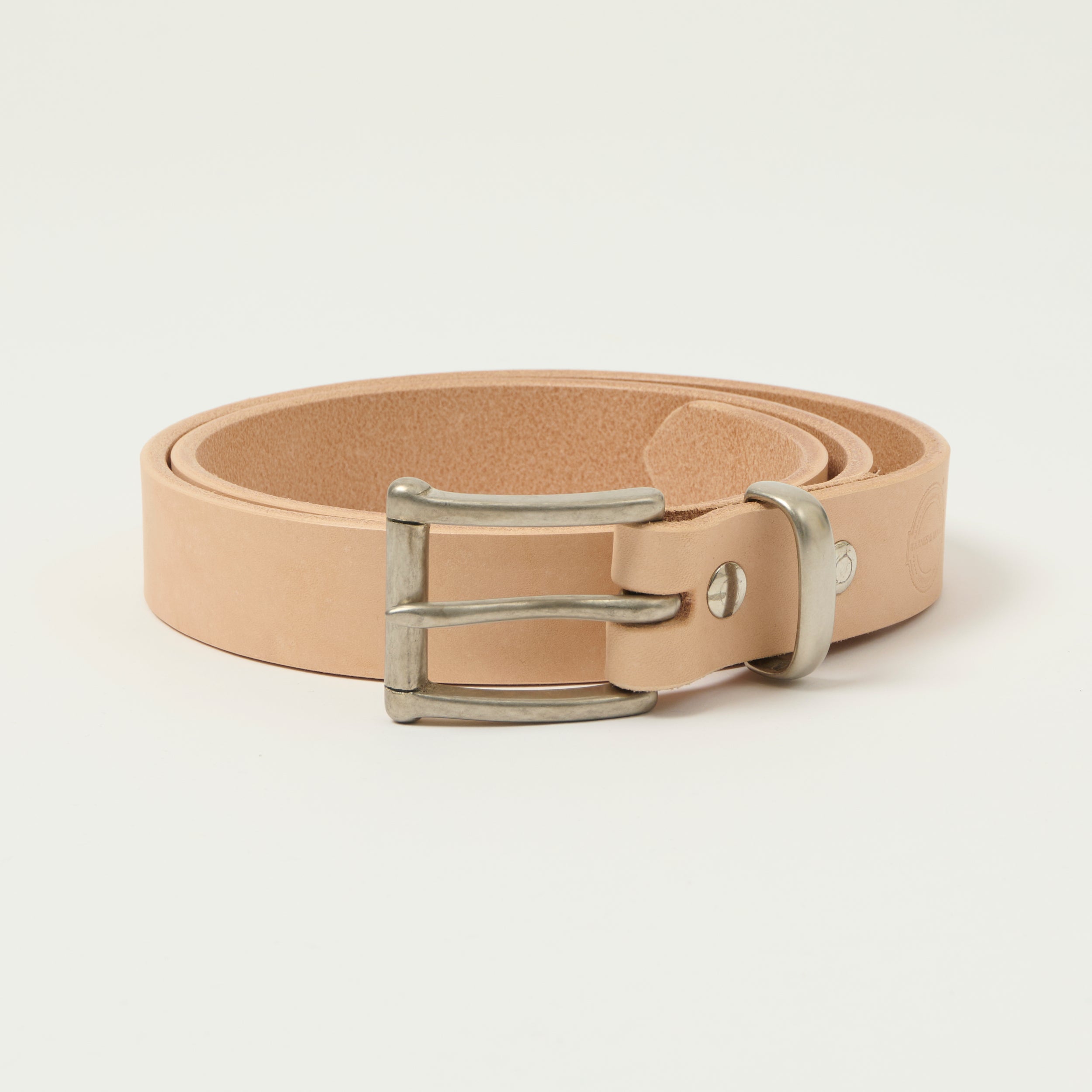 Barnes & Moore Slim Belt - Natural/Nickel