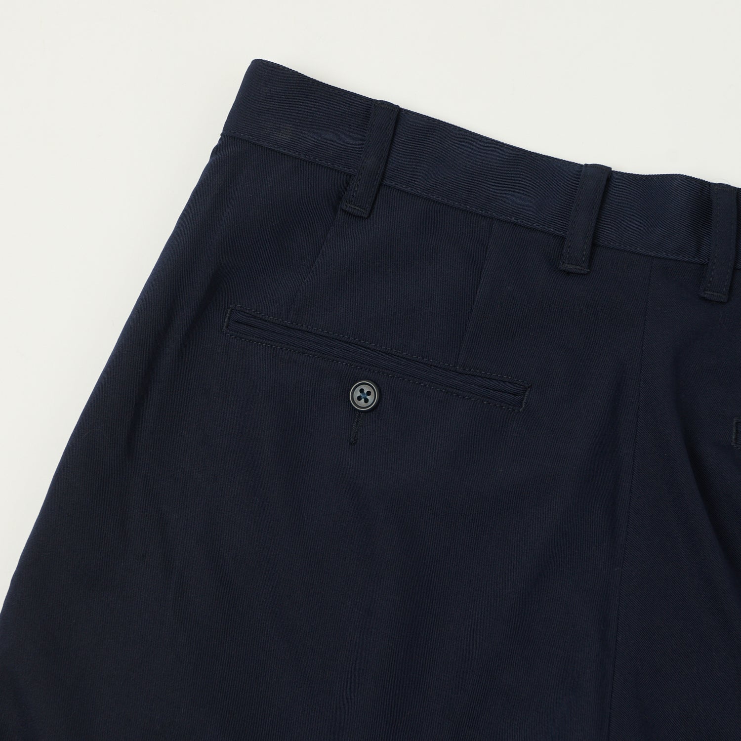 Beams Plus Double Pleat Trousers - Navy