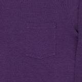 Beams Plus Two Tone Rayon Long Sleeve Pocket T-Shirt - Purple