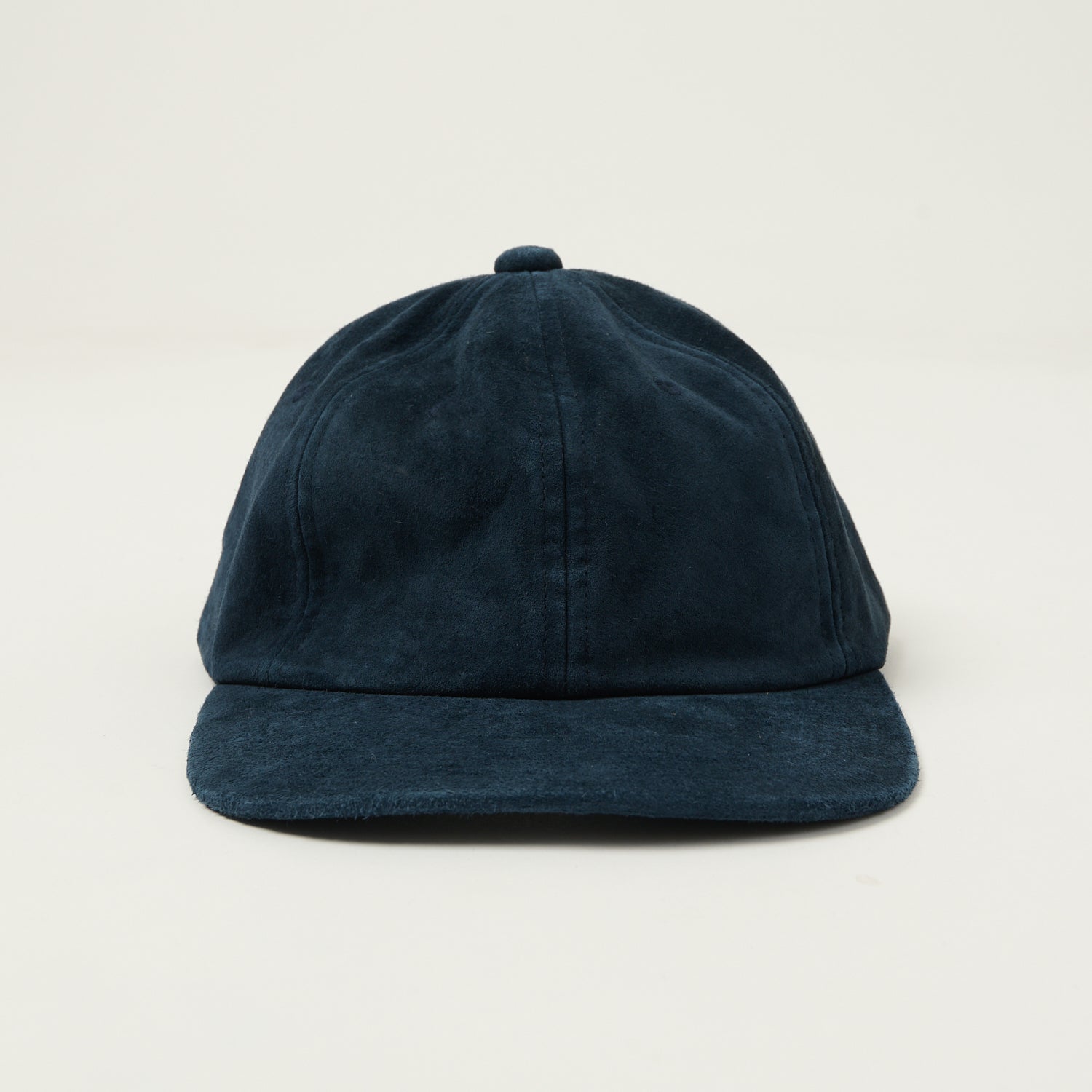 Beams Plus Suede Six Panel Baseball Cap - Navy