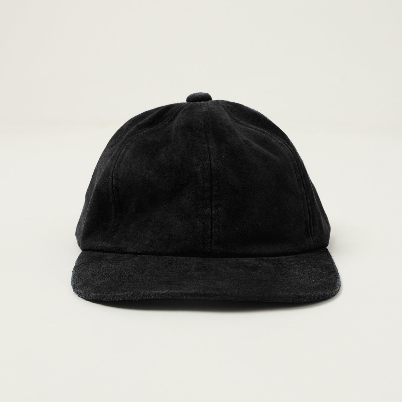 Beams Plus Suede Six Panel Baseball Cap - Black