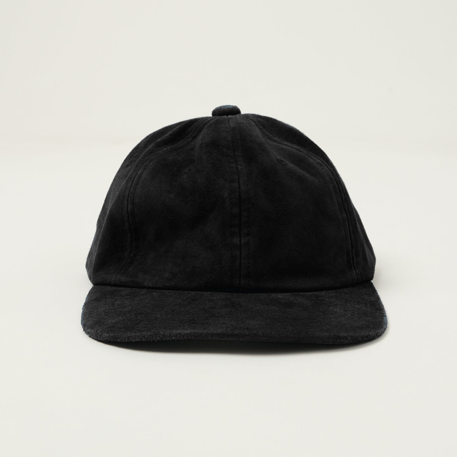 Beams Plus Suede Six Panel Baseball Cap - Black