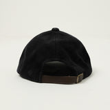 Beams Plus Suede Six Panel Baseball Cap - Black