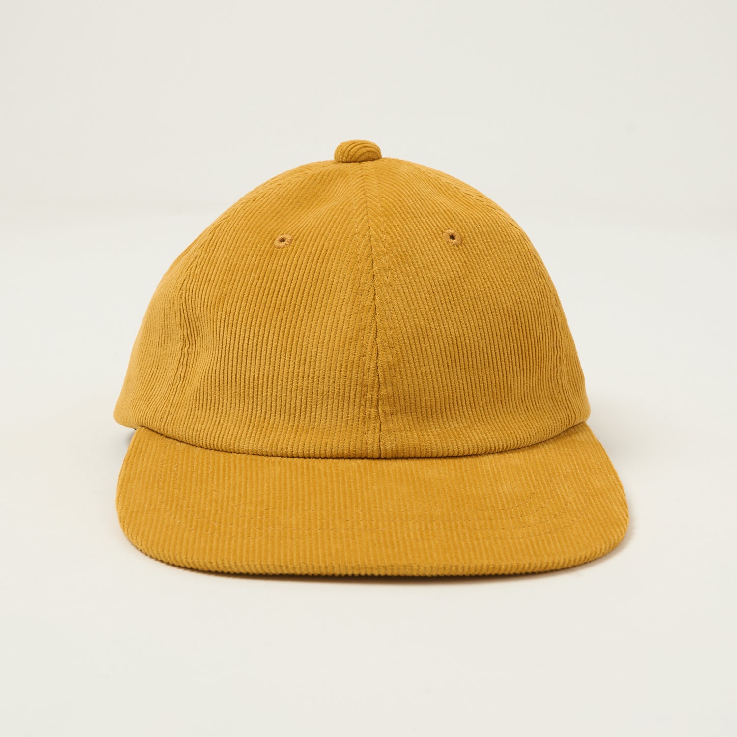 Beams Plus Corduroy Six Panel Baseball Cap - Mustard