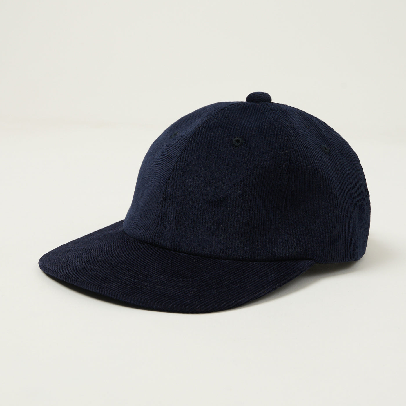 Beams Plus Corduroy Six Panel Baseball Cap - Navy