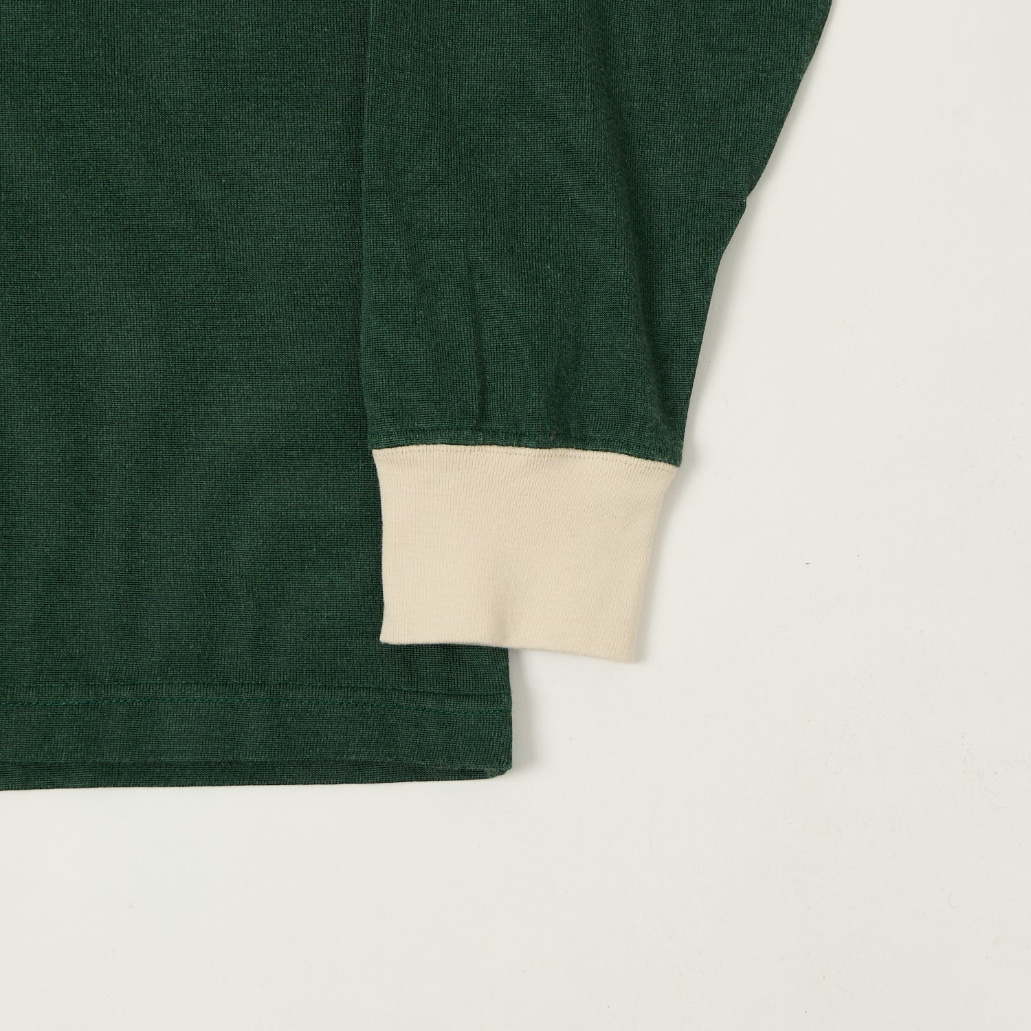 Beams Plus Two Tone Rayon Long Sleeve Pocket T-Shirt - Green