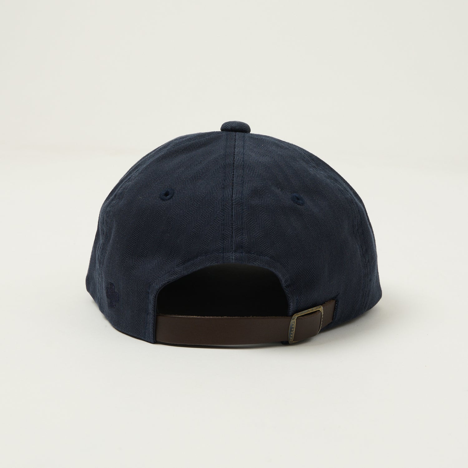 Beams Plus Herringbone Twill Six Panel Baseball Cap - Navy