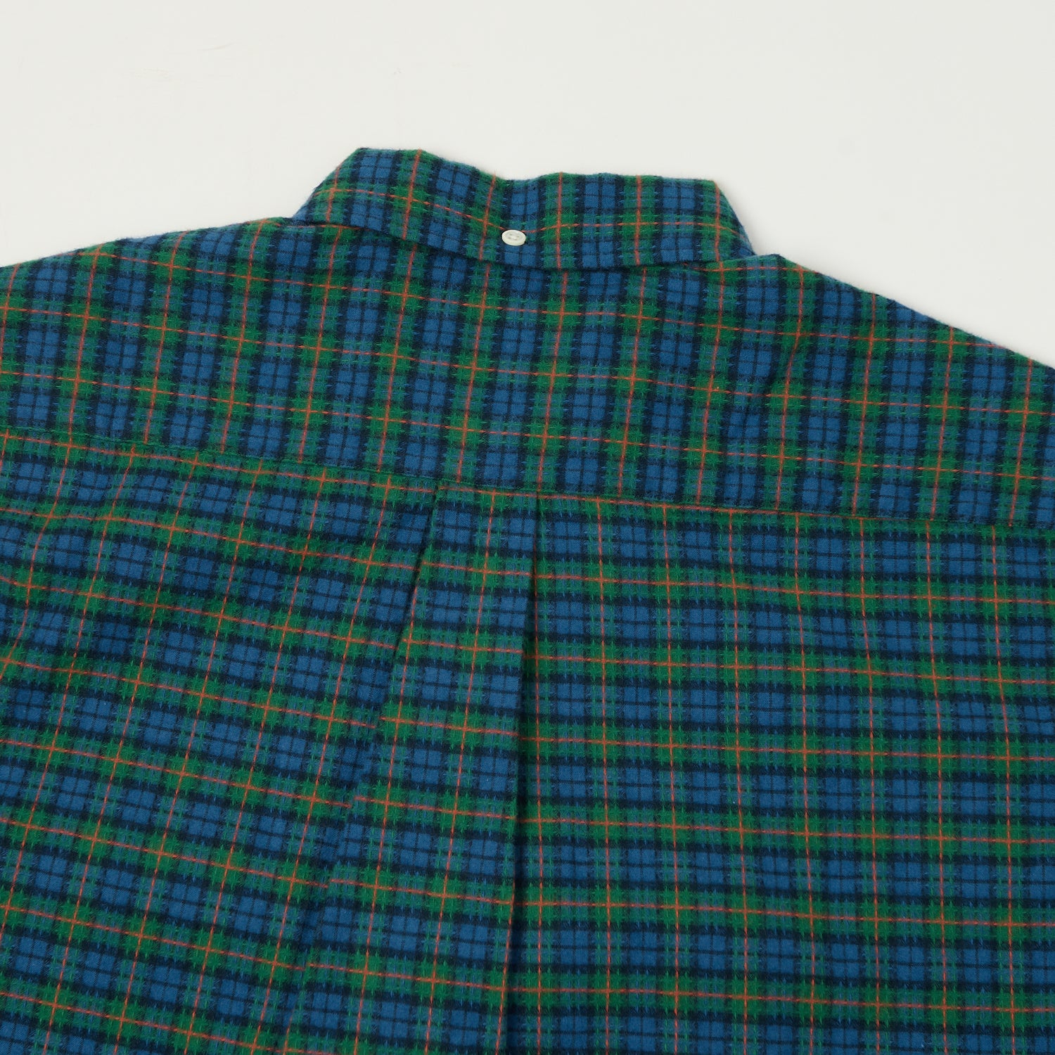 Beams Plus Open Dobby Check Button Down Shirt - Green/Blue