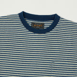 Beams Plus Stripe Pocket T-Shirt - Indigo/Off White
