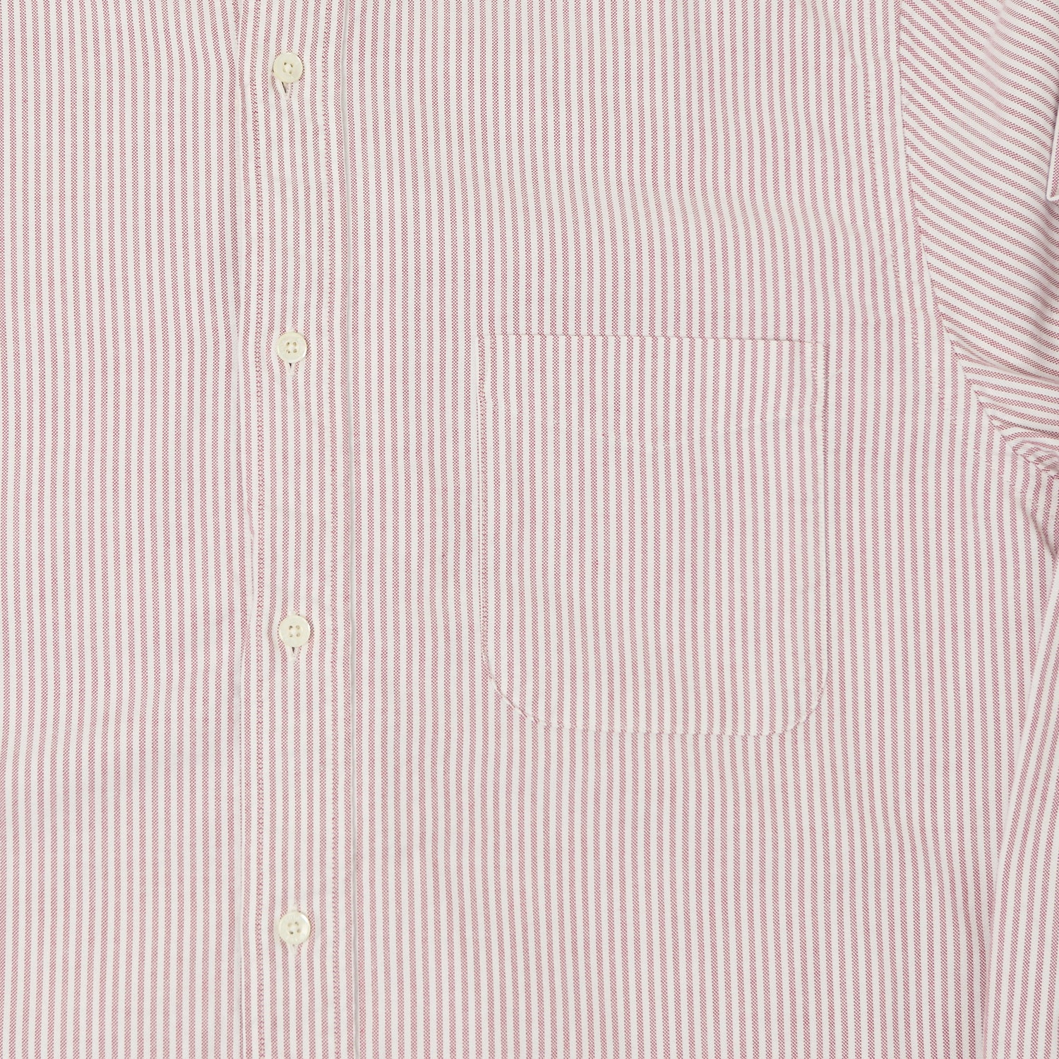 Beams Plus Button Down 'Candy Stripe' Oxford Shirt - Wine