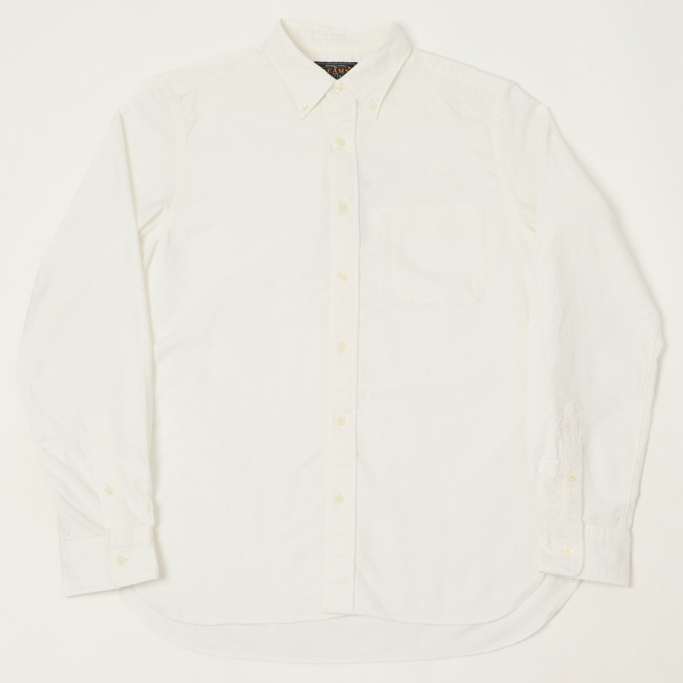 Beams Plus Button Down Oxford Shirt - White