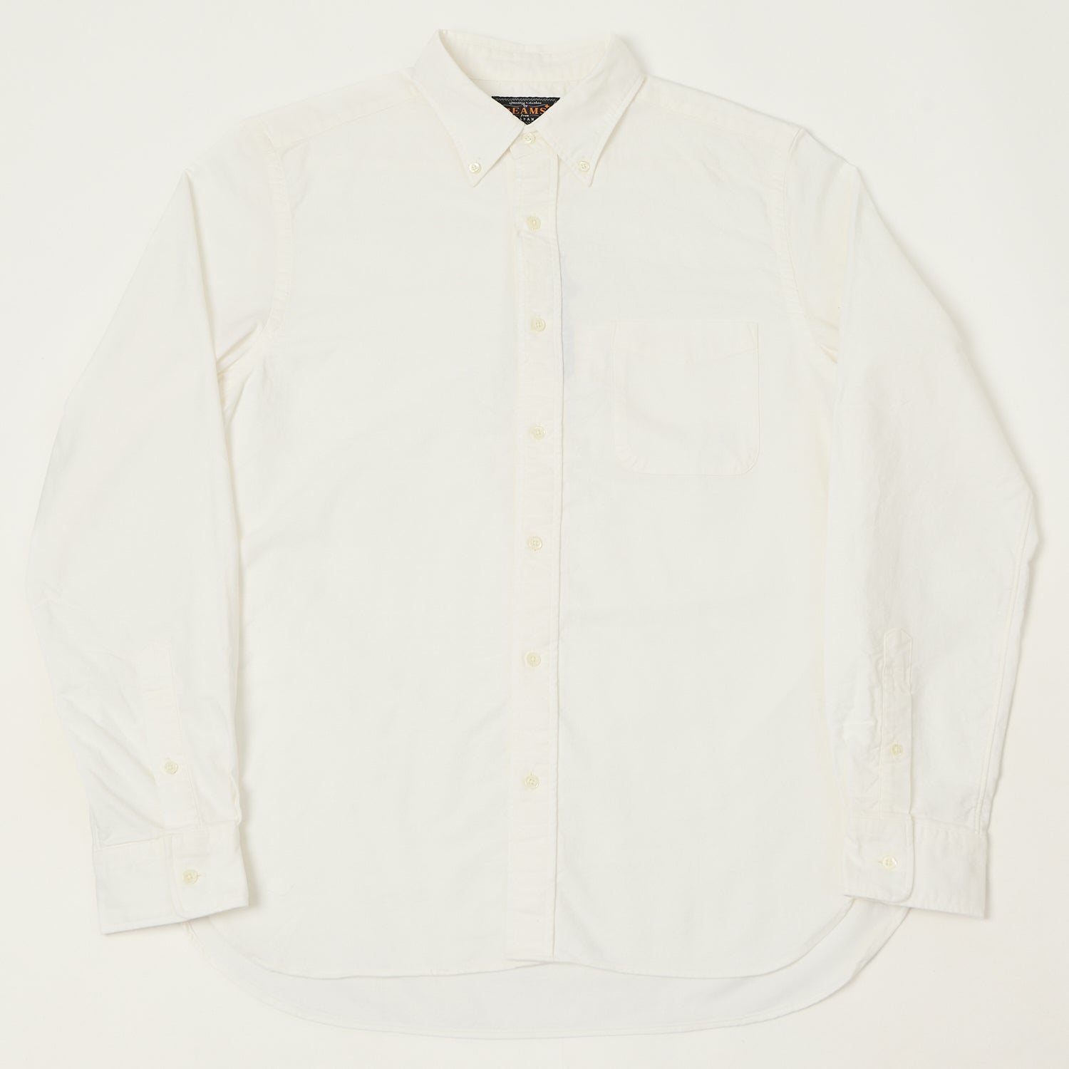 Beams Plus Button Down Oxford Shirt - White